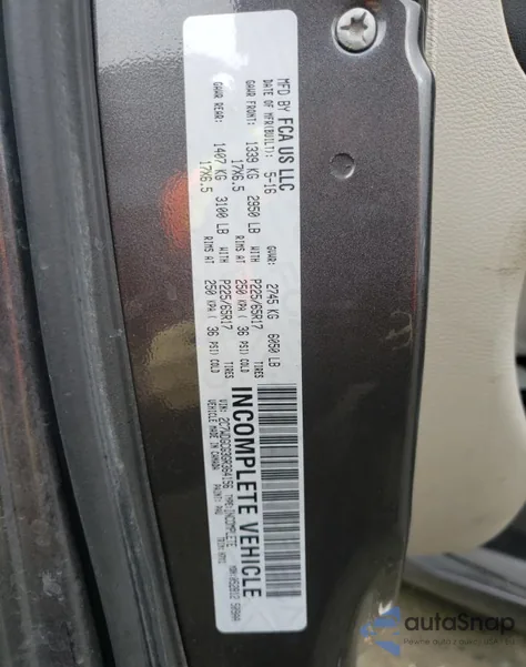 2016 Dodge Grand Caravan Sxt from USA, damaged, VIN 2C7WDGCG3GR364156